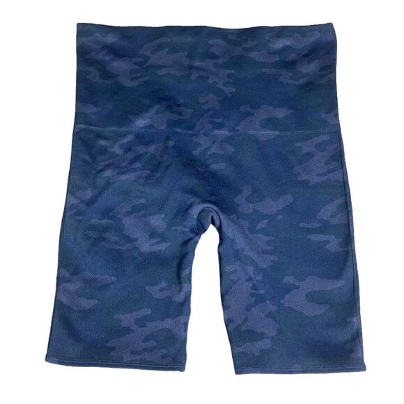 Spanx look at me now bike shorts black/blue camo large - Picture 7 of 8